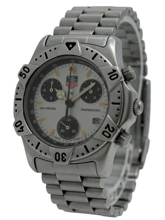 Tag Heuer 38mm Men\'s 2000 Series Swiss Quartz Chronograph SS Watch- 540.206 R! main image 10